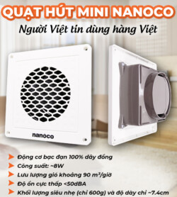 Quạt hút mini Nanoco NMV1421 6 Quạt hút mini Nanoco NMV1421 6