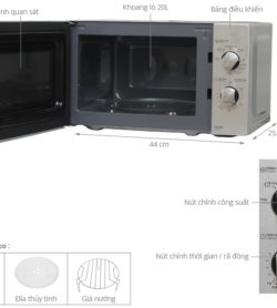 Lò vi sóng có nướng Sharp R-G227VN-M 20 Lít 17